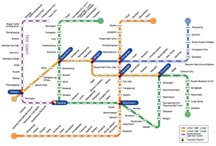 Busan Subway Map