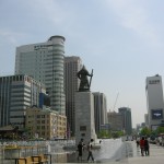 Yi Sun Sin Statue view from behing