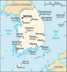 map korea