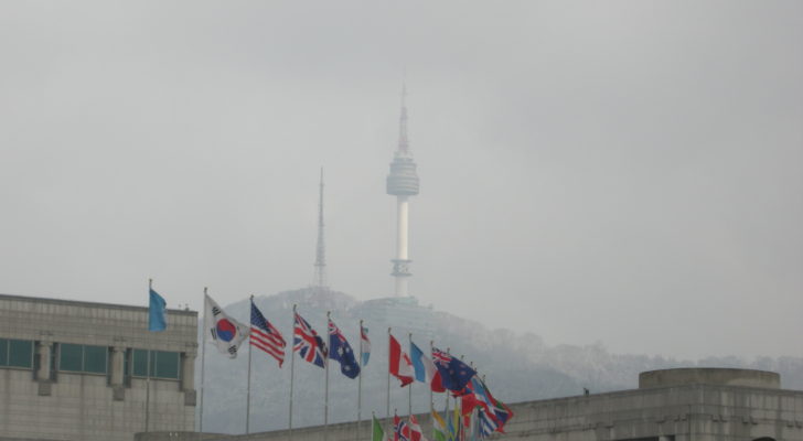 Flags at Korean War Memorial Museum