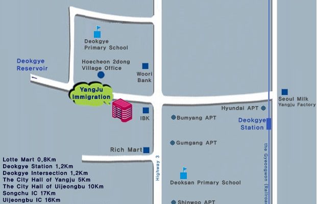 Yangju Immigration Office Map