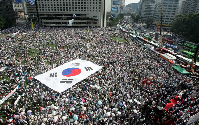 south korean protest